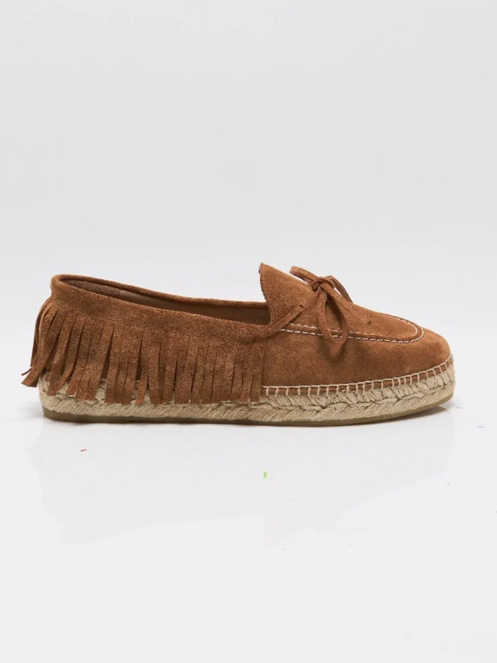 FREE PEOPLE Faraway Fringe Espadrilles / Tan Suede